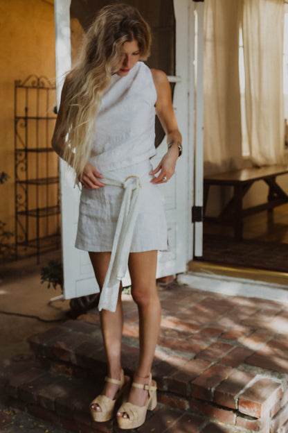 Sol Linen Mini Skirt